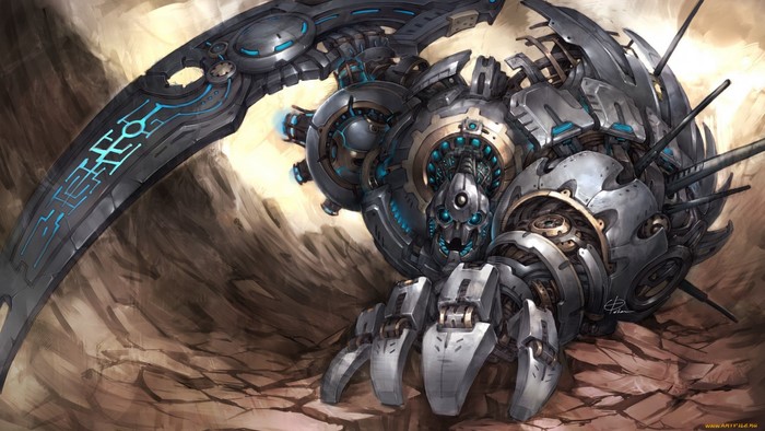Sci Fi Mechanical Spider Robot
