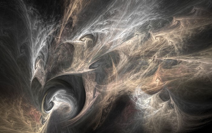 Abstract fractal pattern with swirling shapes and textures