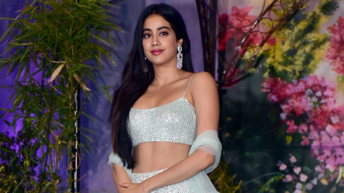 Janhvi Kapoor in a sparkling outfit