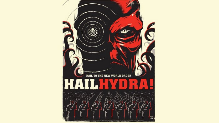 Hail Hydra! Poster with Red Skull and Hydra soldiers