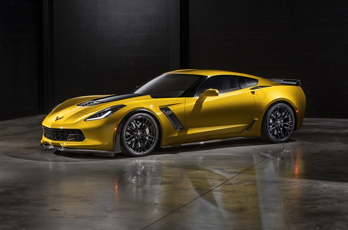 Yellow Chevrolet Corvette Z06 Sports Car