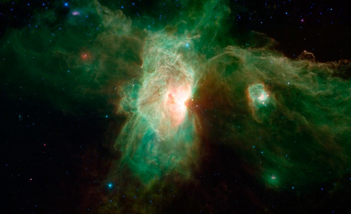 Green Nebula with Stars
