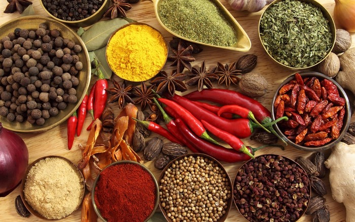 Assortment of Spices and Peppers