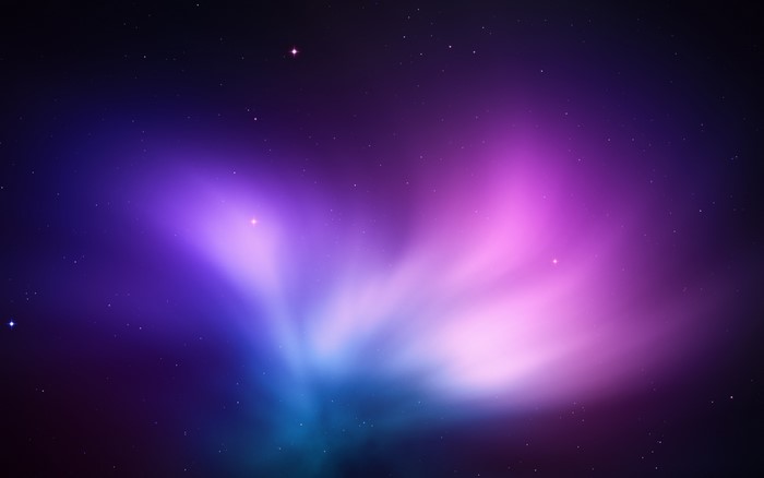 Abstract purple and blue nebula with stars