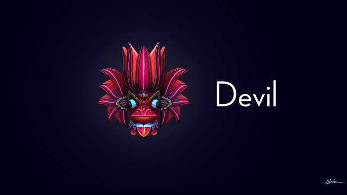 Devil mask from Sri Lanka