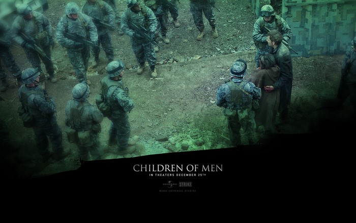 Soldiers surrounding a man and woman