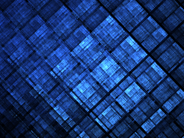 Blue Abstract Fractal Pattern with Square Texture