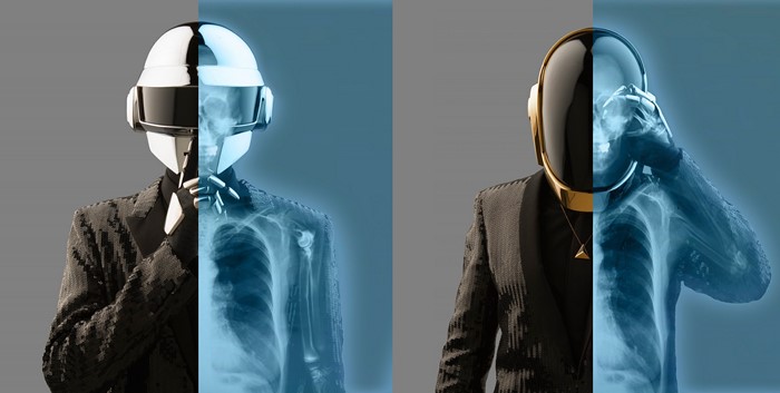 Daft Punk members with X-ray overlay