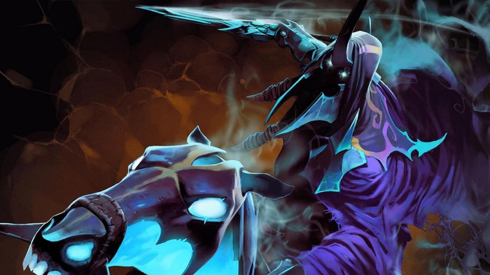 Bane from DotA 2 on horseback