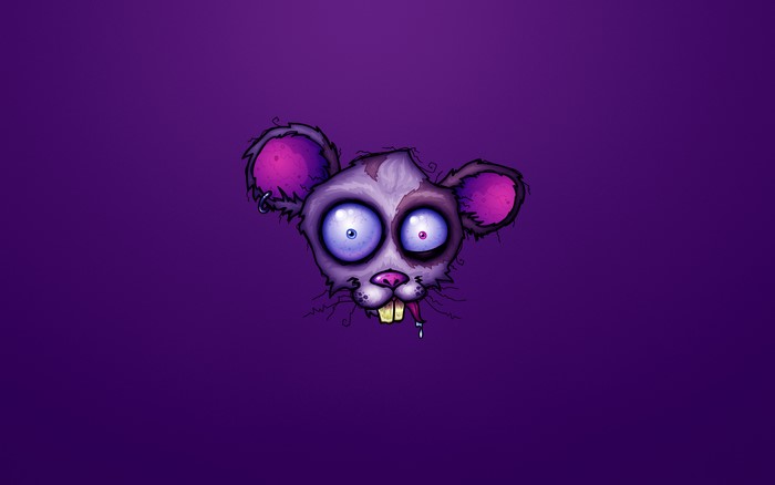 Creepy cartoon mouse head