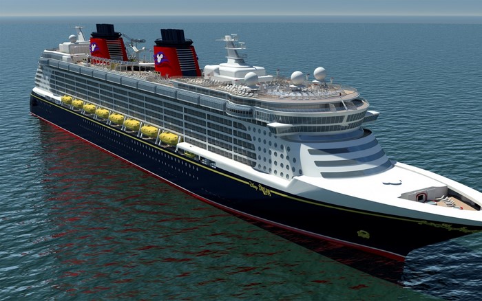 Disney Dream cruise ship on the ocean