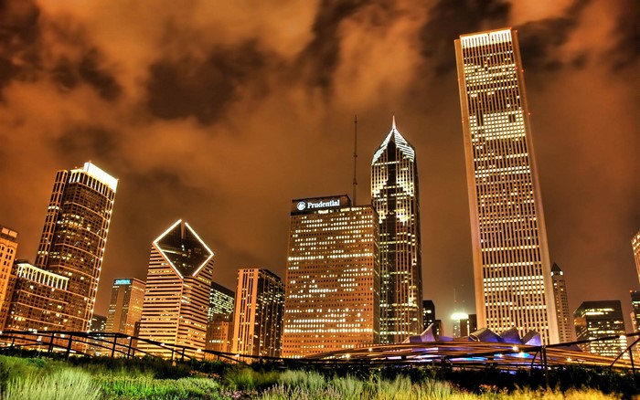 Chicago Skyline at Night
