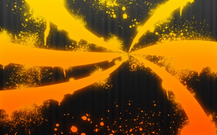 Abstract orange and yellow spray paint explosion