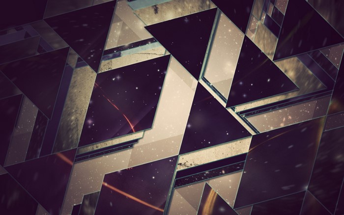 Abstract geometric pattern with triangles and stars