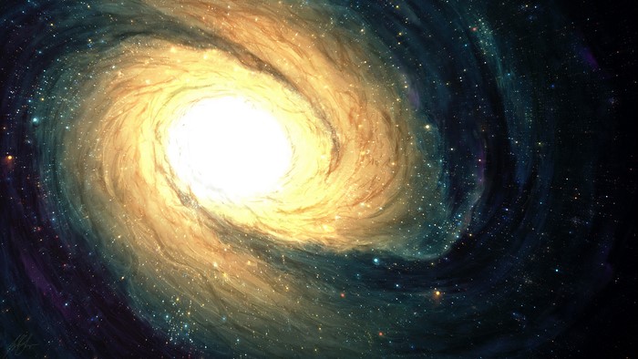 Spiral Galaxy in Outer Space