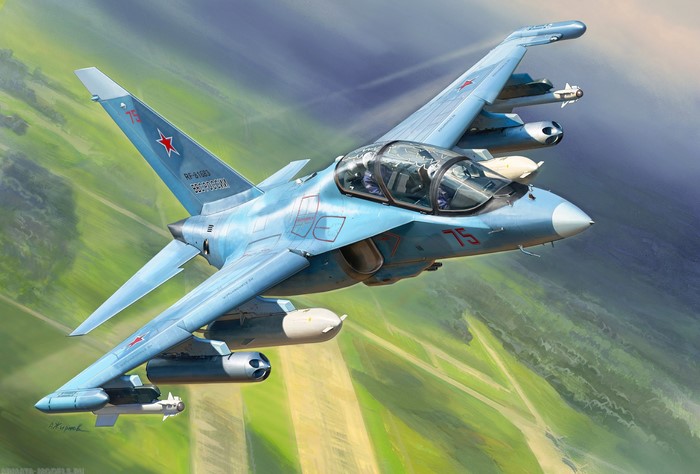 Yakovlev Yak-130 Jet Fighter in Flight