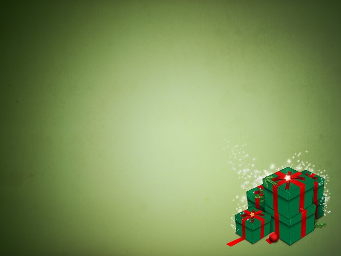 Christmas gifts with red ribbons and sparkles