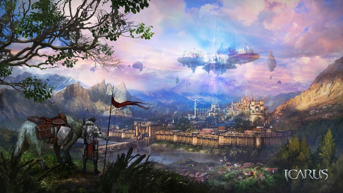 Riders of Icarus fantasy landscape with floating islands