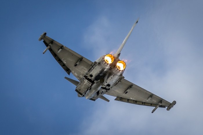 Eurofighter Typhoon Jet Fighter in Flight
