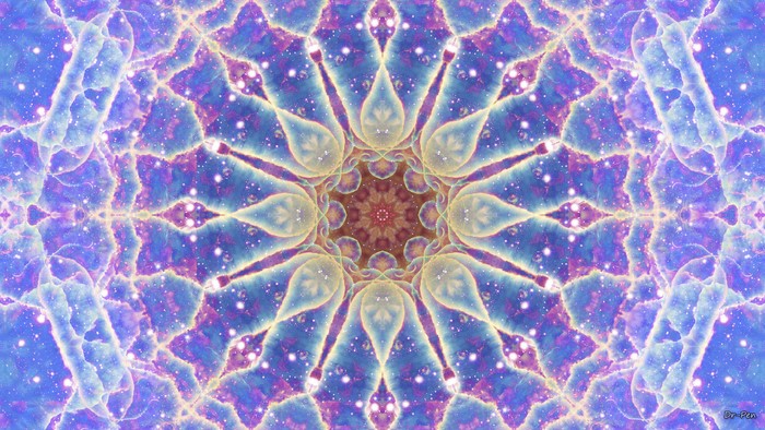 Abstract Mandala Pattern with Space and Stars