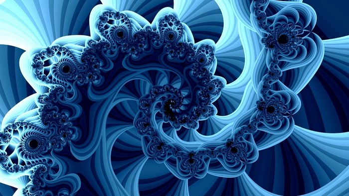 Abstract Blue Fractal Design