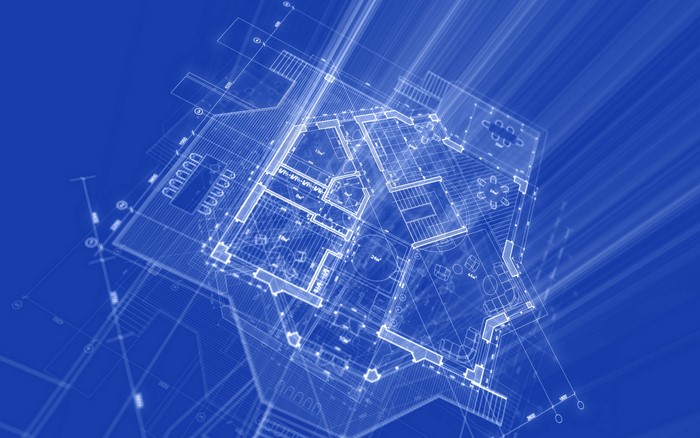 Blueprint of a house floor plan