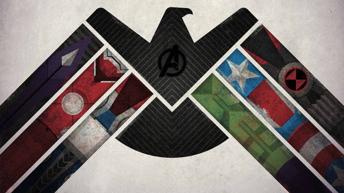 The Avengers Shield with Character Symbols