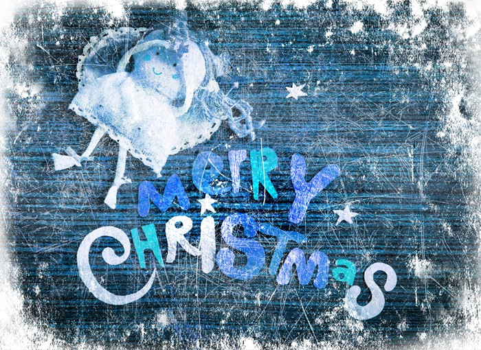 Merry Christmas with a doll
