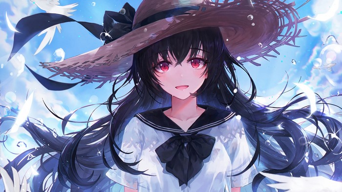 Anime, Girl, Student, 4K