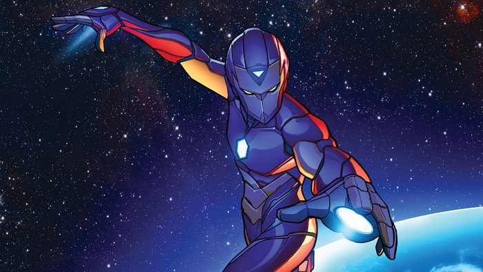Ironheart from Marvel Comics in Space