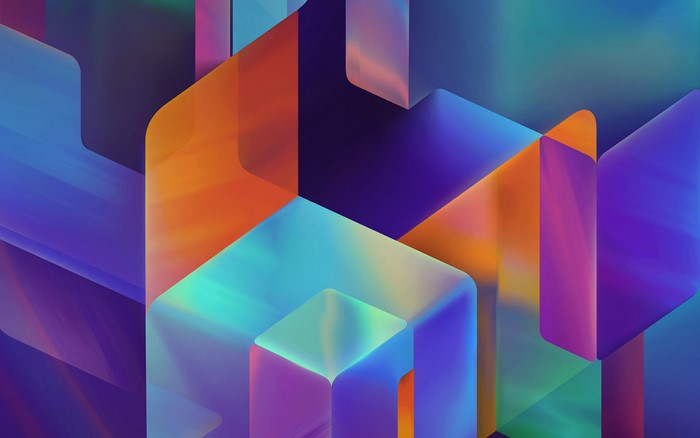 Abstract colorful digital art with geometric shapes