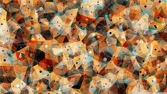 Abstract digital art pattern with geometric shapes and lines