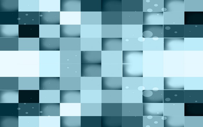 Abstract digital art pattern with blue squares