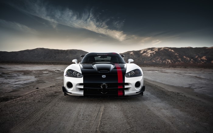 Dodge Viper ACR in a desert landscape