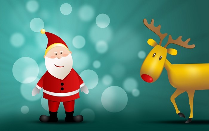 Santa Claus and Reindeer