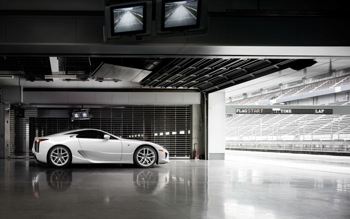 White Lexus LFA Nurburgring Edition in garage