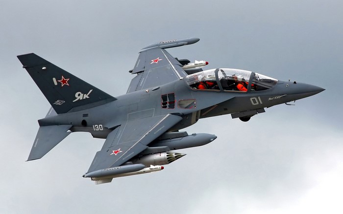 Yakovlev Yak-130 jet trainer aircraft in flight