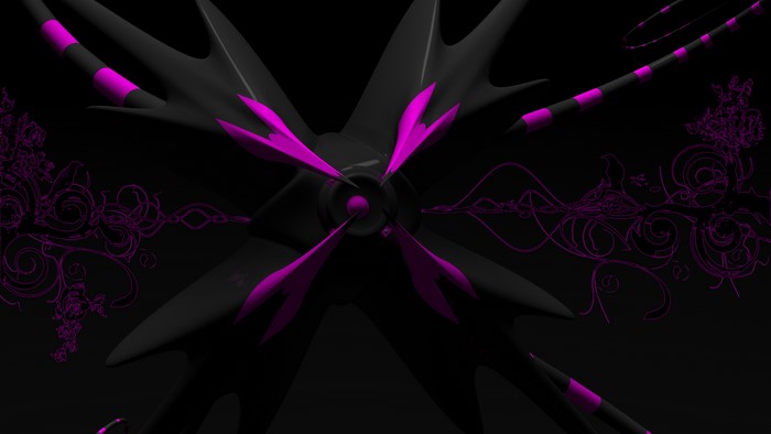 Abstract black and pink speaker design