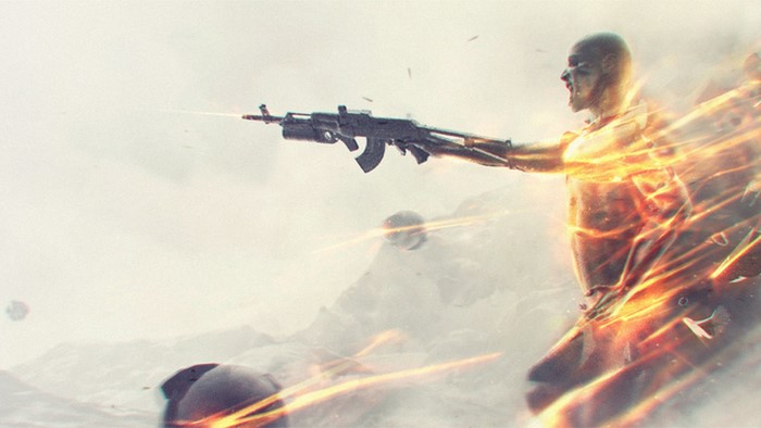 Sci Fi Warrior firing a rifle