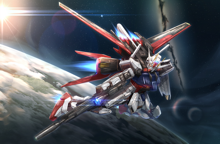 Strike Freedom Gundam from Mobile Suit Gundam SEED in space