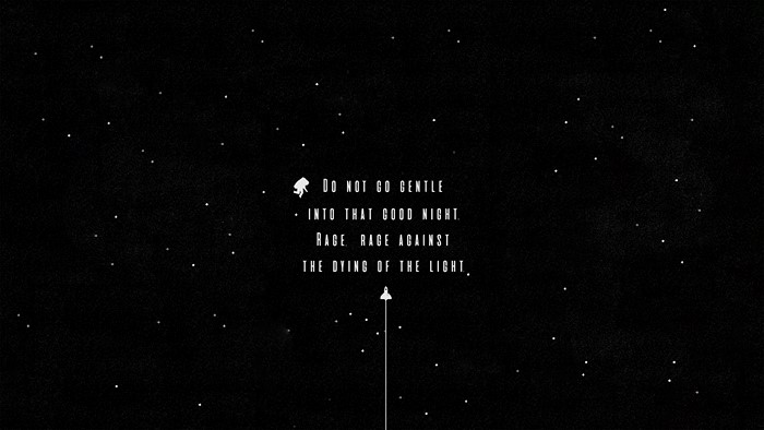 Astronaut and quote in space