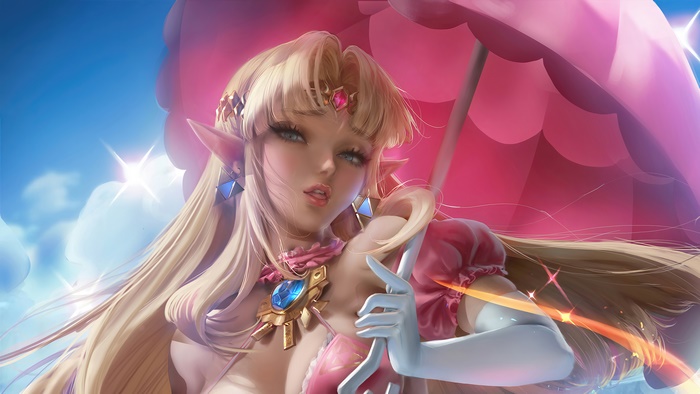 Princess Zelda, Beautiful, Anime, Girl, 4K