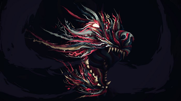 Fantasy Dragon Head