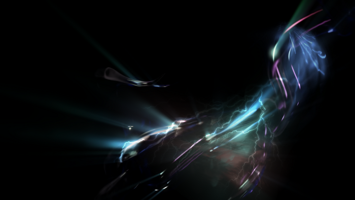 Abstract light streaks and lightning