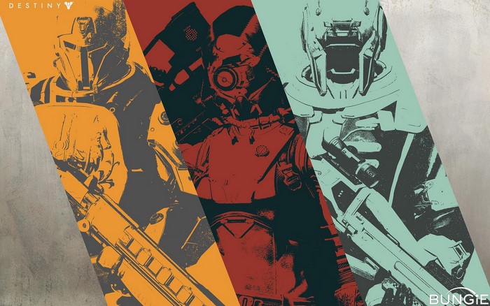 Destiny characters in stylized art