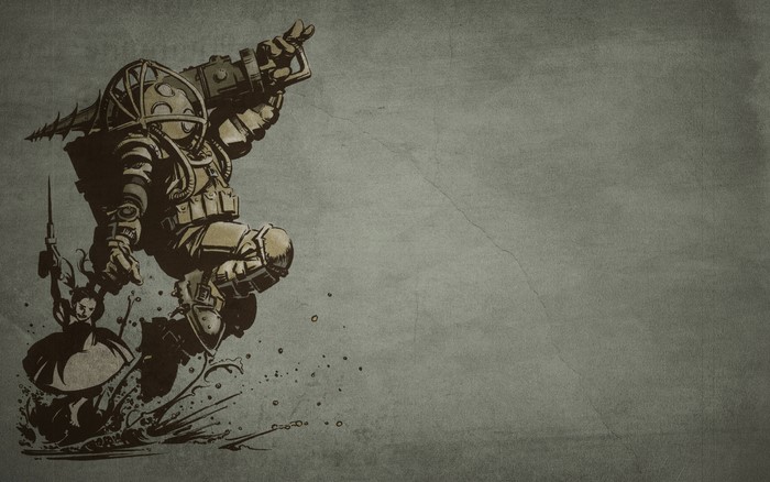 Big Daddy and Little Sister from Bioshock