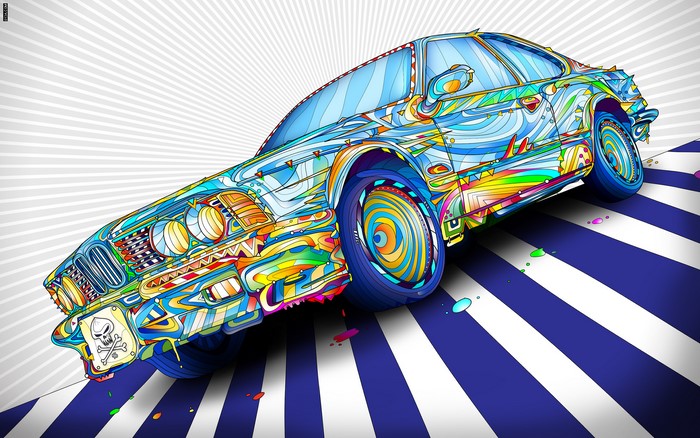 Psychedelic Car Art