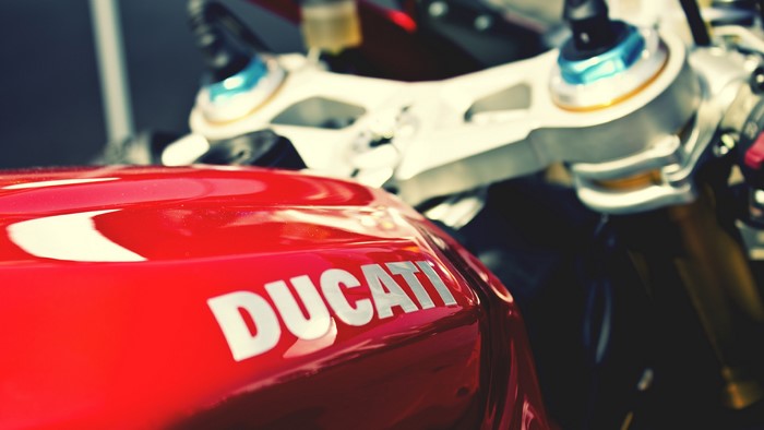 Ducati motorcycle close-up
