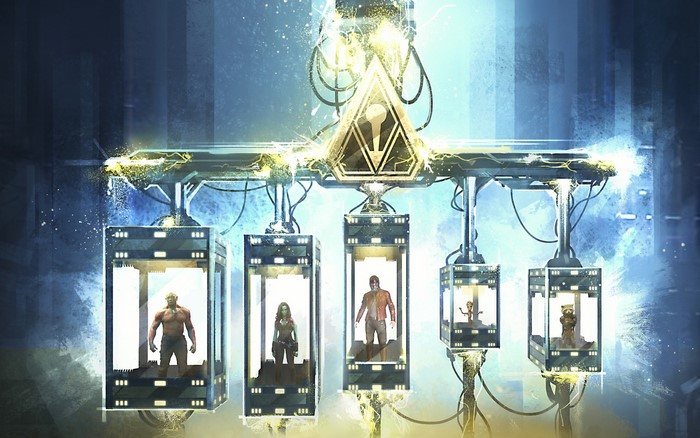 Guardians of the Galaxy Vol. 2 characters in pods