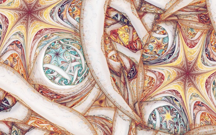 Abstract Fractal Art with Swirling Patterns